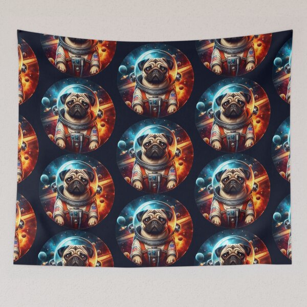 Item preview, Space Pug Astronaut Cute Dog in Galaxy Adventure Tee designed and sold by Kmcantley.