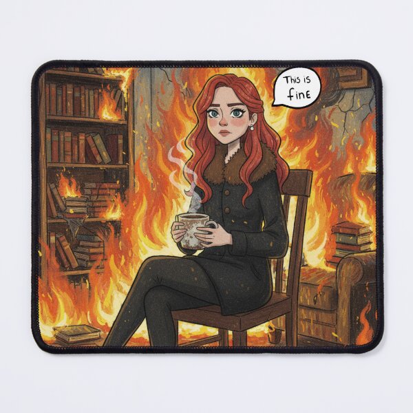 Item preview, This is fine. Everything is fine. designed and sold by Inimloovus.