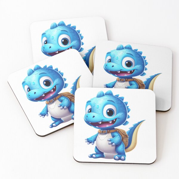 Item preview, Cute Blue Baby Dinosaur Back to School designed and sold by LunaPixelStudio.