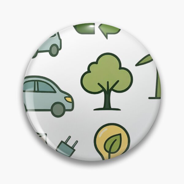Item preview, Colorful collection of eco-friendly symbols representing renewable energy and sustainability practices designed and sold by SpaceartLilu.
