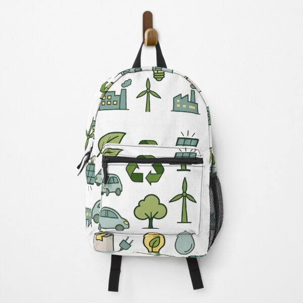Item preview, Colorful collection of eco-friendly symbols representing renewable energy and sustainability practices designed and sold by SpaceartLilu.