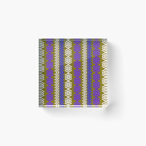 Item preview, Ethnic style pattern - purple on green designed and sold by Sukjai@Design.