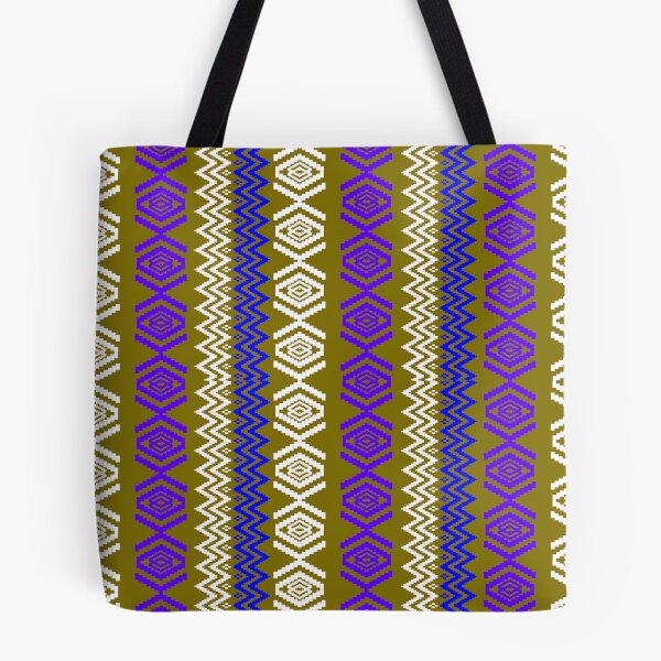 Item preview, Ethnic style pattern - purple on green designed and sold by Sukjai@Design.