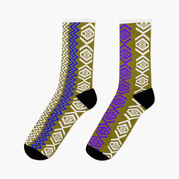 Item preview, Ethnic style pattern - purple on green designed and sold by Sukjai@Design.