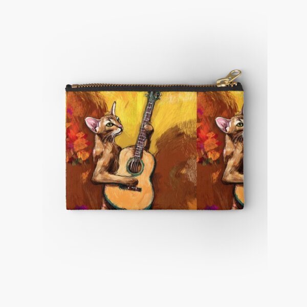 Item preview, Autumn Feline Guitarist – Artistic Illustration designed and sold by TreatLLC.