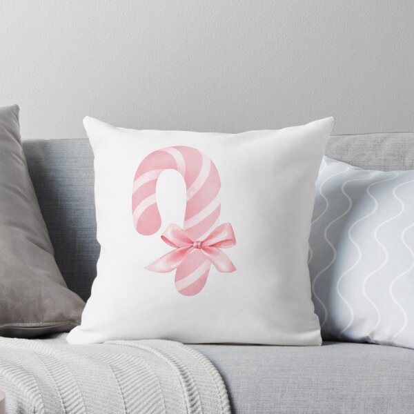 Item preview, Watercolor Pink & White Candy Cane with Pink Bow – Coquette Christmas Winter Aesthetic designed and sold by DivinePassion.