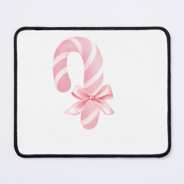 Item preview, Watercolor Pink & White Candy Cane with Pink Bow – Coquette Christmas Winter Aesthetic designed and sold by DivinePassion.