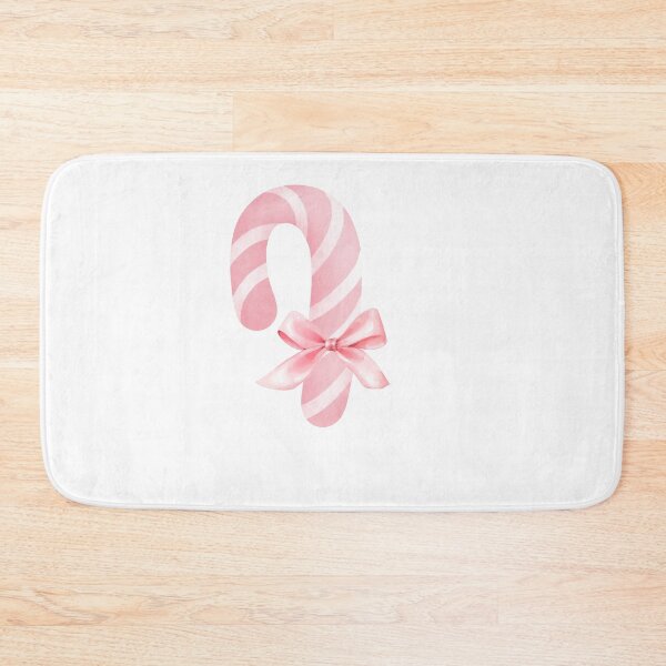 Item preview, Watercolor Pink & White Candy Cane with Pink Bow – Coquette Christmas Winter Aesthetic designed and sold by DivinePassion.