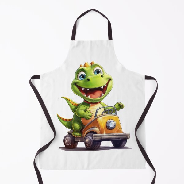 Item preview, Cute Baby Dinosaur Driving Orange Car designed and sold by LunaPixelStudio.
