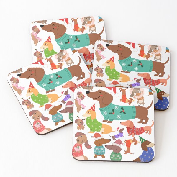Item preview, Cute Christmas Wieners Explosion! Funky colors designed and sold by MirAgi.