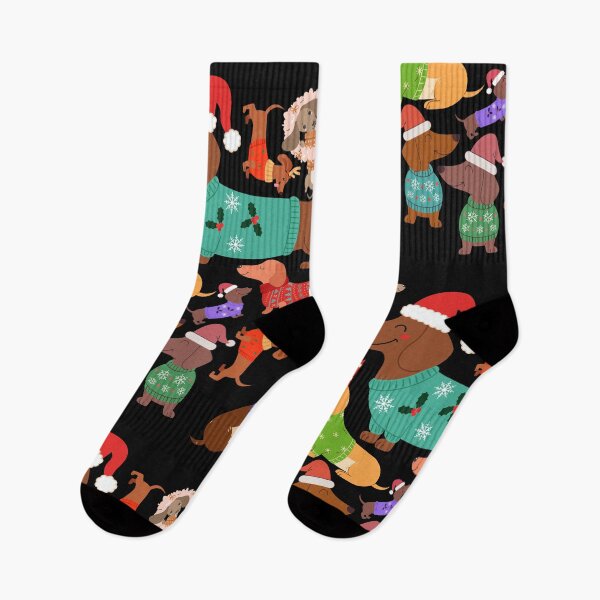 Item preview, Cute Christmas Wieners Explosion! Funky colors designed and sold by MirAgi.