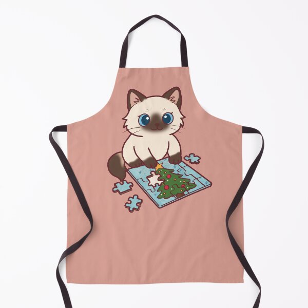 Item preview, Cute Ragdoll Cat Solving Christmas Puzzle  designed and sold by BGMeYou.