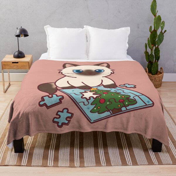 Item preview, Cute Ragdoll Cat Solving Christmas Puzzle designed and sold by BGMeYou.