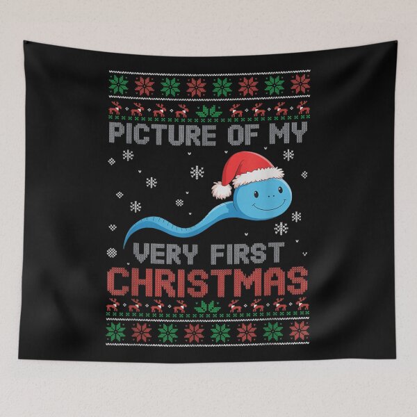 Item preview, Funny Very First Christmas Sperm Cell Santa Hat Ugly Sweater Holiday Humorous designed and sold by LakenDraphil.