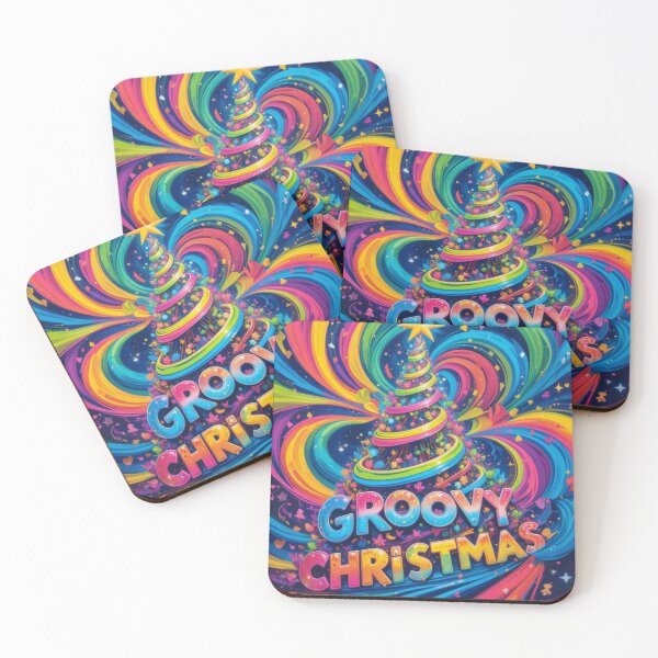 Item preview, Groovy Christmas Psychedelic Tree Retro Art designed and sold by ASF-Front-Store.