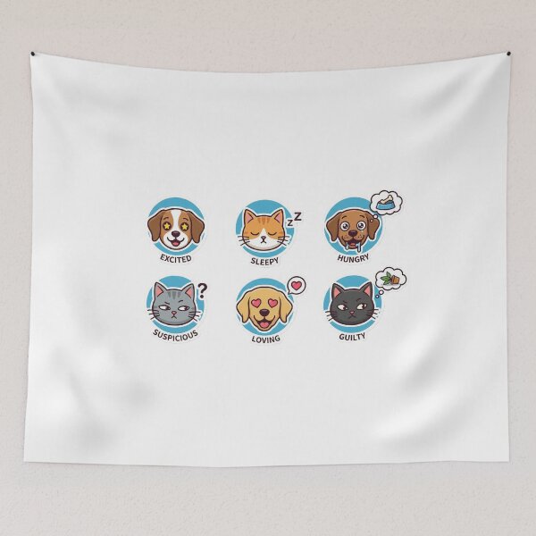 Item preview, Pet Mood Icons Pack (6 tiny faces) designed and sold by Tamer ⭐⭐⭐⭐⭐.