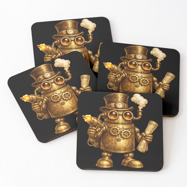Item preview, Steampunk Gentleman Automaton – Brass Explorer Robot designed and sold by Papier Atelier Art.