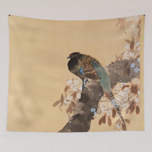 Item preview, Pheasant on Cherry Blossom Branch by Ohara Koson : Shin Hanga Japanese Poster designed and sold by artofuniverse.