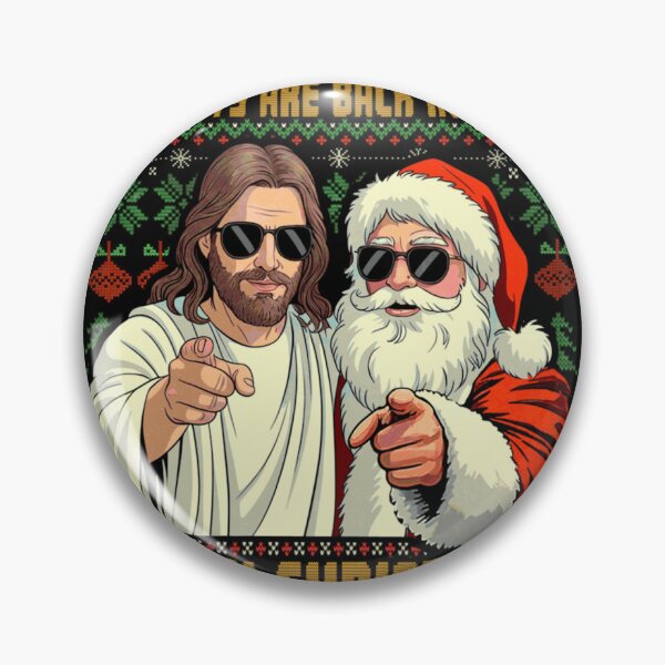 Item preview, Funny Jesus And Santa The Boys Are Back In Town Holiday Humorous designed and sold by HarinDonreka.