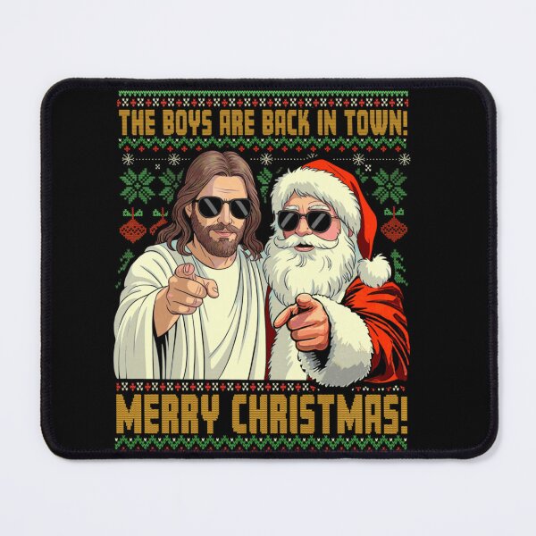 Item preview, Funny Jesus And Santa The Boys Are Back In Town Holiday Humorous designed and sold by HarinDonreka.