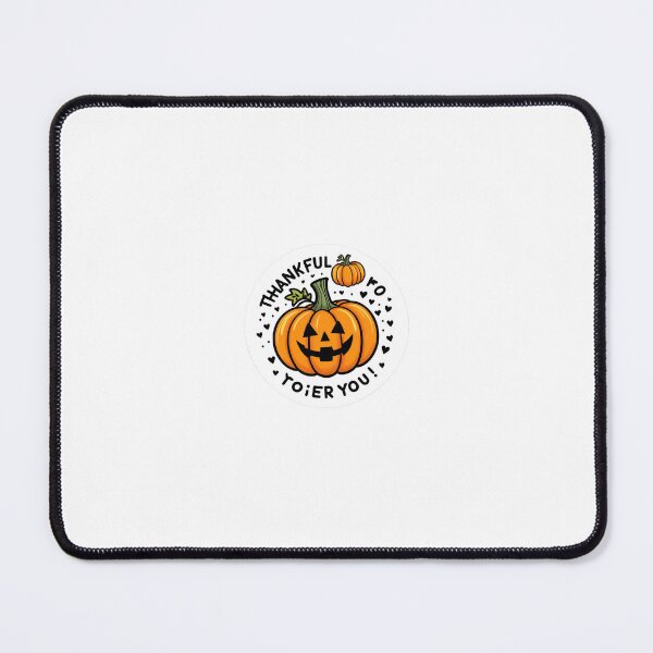 Item preview, Bright, friendly pumpkin saying “Thankful For You!” designed and sold by STICKERS FOR SALE NOW.