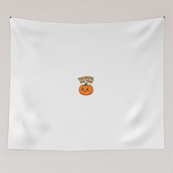 Item preview, Bright, friendly pumpkin saying “Thankful For You!” designed and sold by STICKERS FOR SALE NOW.