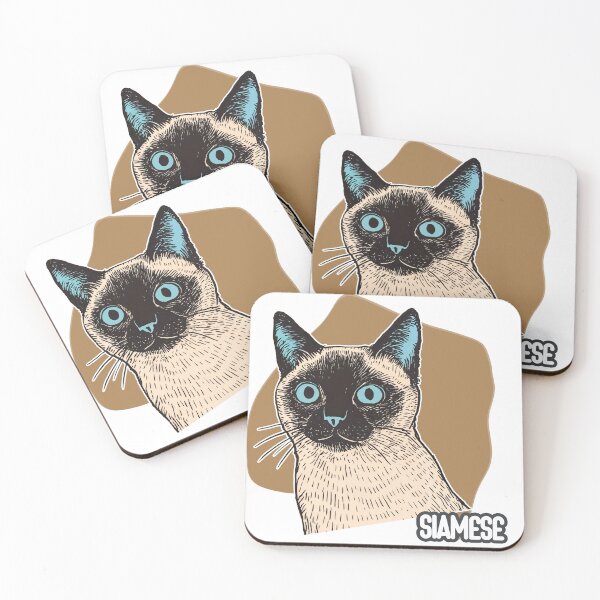 Item preview, Siamese Elegance: Blue-Eyed Beauty in Stylized Form designed and sold by ForeverPrintsOK.