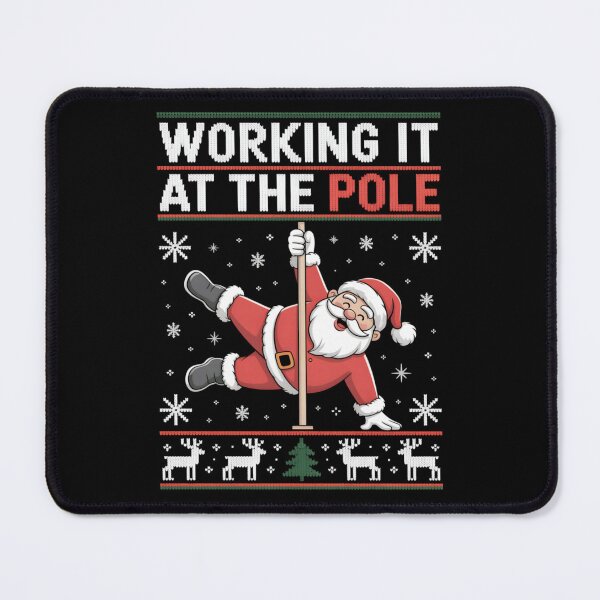 Item preview, Funny Santa Working It At The Pole Dancing Holiday Humorous Ugly Sweater designed and sold by NguboNorento.