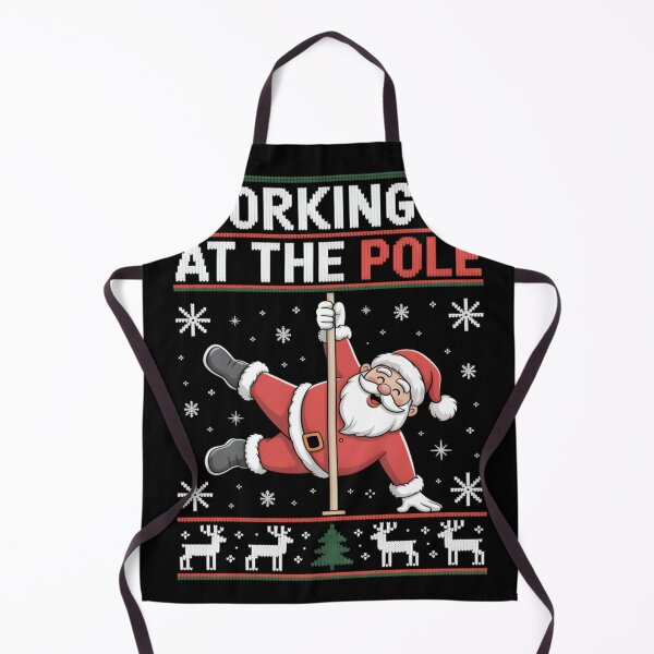Item preview, Funny Santa Working It At The Pole Dancing Holiday Humorous Ugly Sweater designed and sold by NguboNorento.