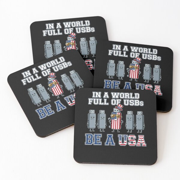 Item preview, Retro In A World Full Of USBs Be A USA Patriotic Meme designed and sold by elderberry.
