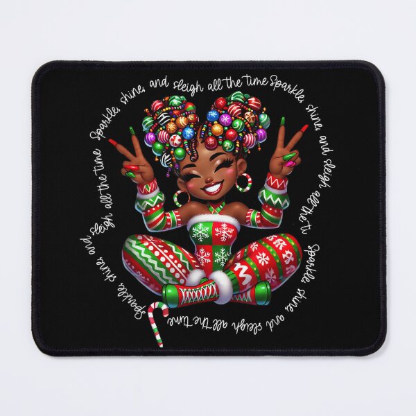 Item preview, Sparkle Shine And Sleigh All The Time Black Girl Magic Christmas Holiday designed and sold by NguboNorento.