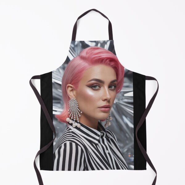 Item preview, Elegant woman with pink hair designed and sold by BenCoStyle.