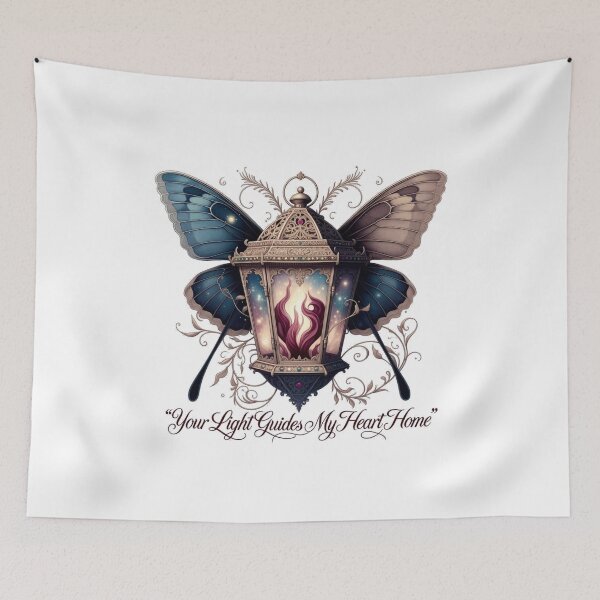 Item preview, Guiding Light Eternal Flame Lantern Romance Gifts Tee | Moth Drawn Heart Emblem Shirt | Intricate Affection Collection designed and sold by YMLux.