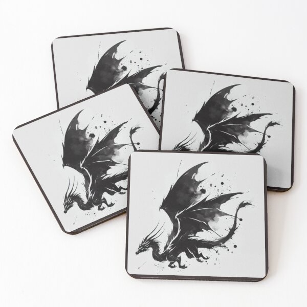 Item preview, Drawing of Powerful Mythical Dragon in Ink  designed and sold by NivyasArtistry.