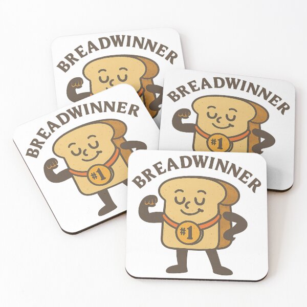 Item preview, Funny Breadwinner Cartoon Toast Design designed and sold by LaughLab Apparel.