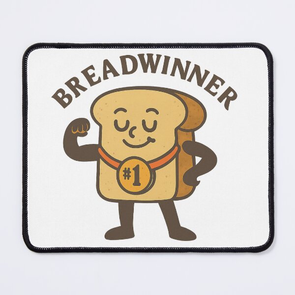 Item preview, Funny Breadwinner Cartoon Toast Design designed and sold by LaughLab Apparel.