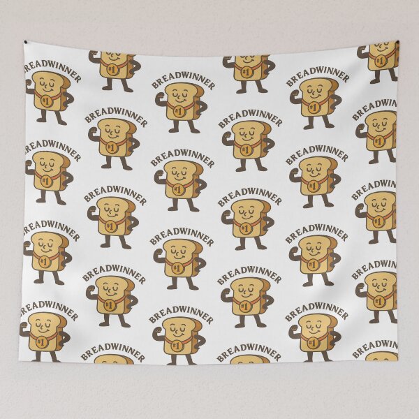 Item preview, Funny Breadwinner Cartoon Toast Design designed and sold by LaughLab Apparel.