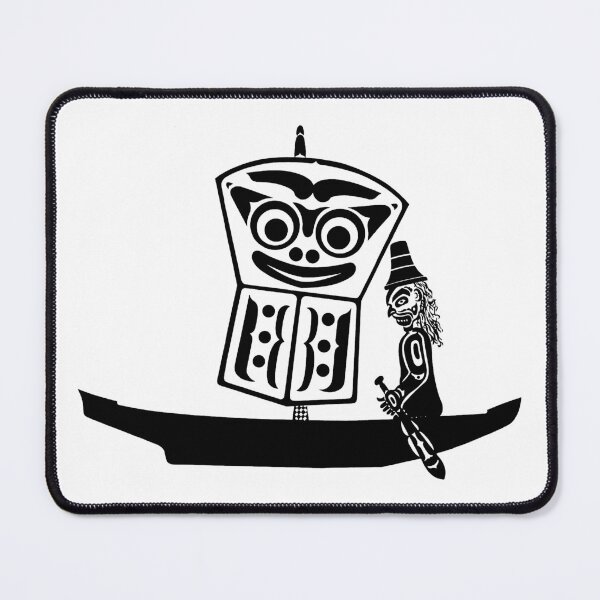 Item preview, Shaman in a Potlatch Canoe Totem of Pacific Northwest Indians designed and sold by YuckyCat.