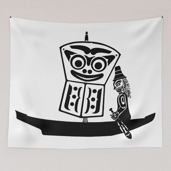 Item preview, Shaman in a Potlatch Canoe Totem of Pacific Northwest Indians designed and sold by YuckyCat.