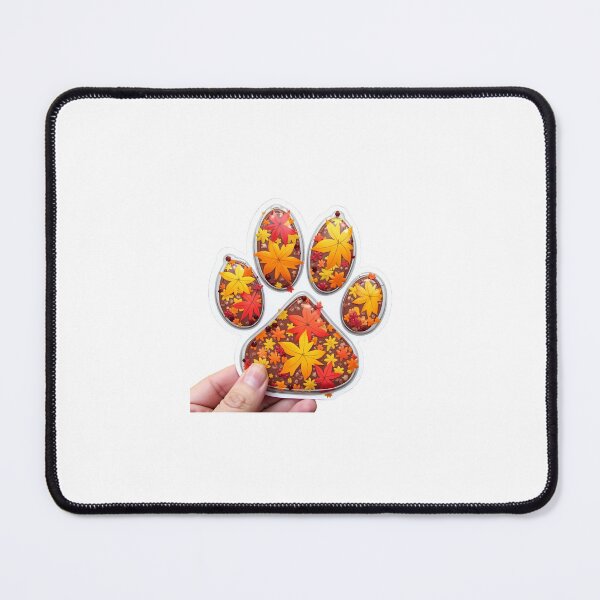 Item preview, Paw print filled with fall leaves. designed and sold by STICKERS FOR SALE NOW.