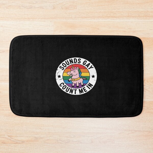 Item preview, Sounds Gay Count Me In Unicorn Rainbow Flag LGBT Gay Pride designed and sold by SyntaxClaw.