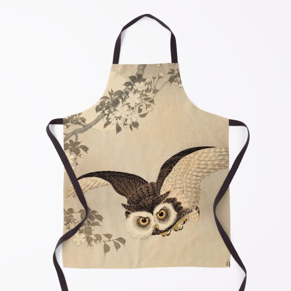 Item preview, Scops Owl Cherry Blossoms and Moon by Ohara Koson : Japanese Poster designed and sold by artofuniverse.