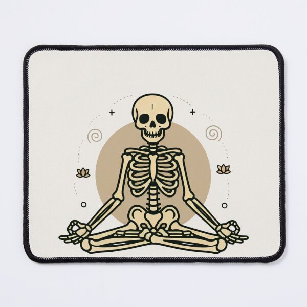 Item preview, MEDITATING | Minimalist Skeleton Streetwear Art designed and sold by DEADLINE. .