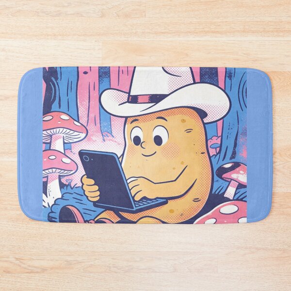 Item preview, Psychedelic Cowboy Potato Digital Nomad | Retro Comic Style Funny Tech Aesthetic designed and sold by Cherrydora.