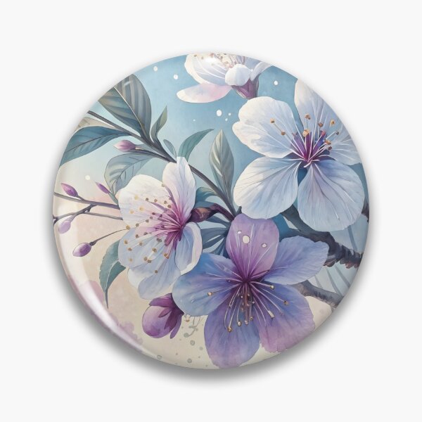 Item preview, Sakura Cherry Blossoms Violet Watercolor designed and sold by AOCollections.