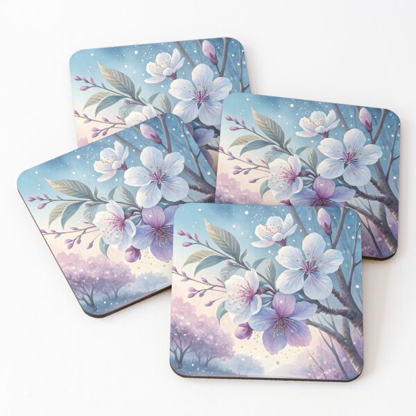 Item preview, Sakura Cherry Blossoms Violet Watercolor designed and sold by AOCollections.