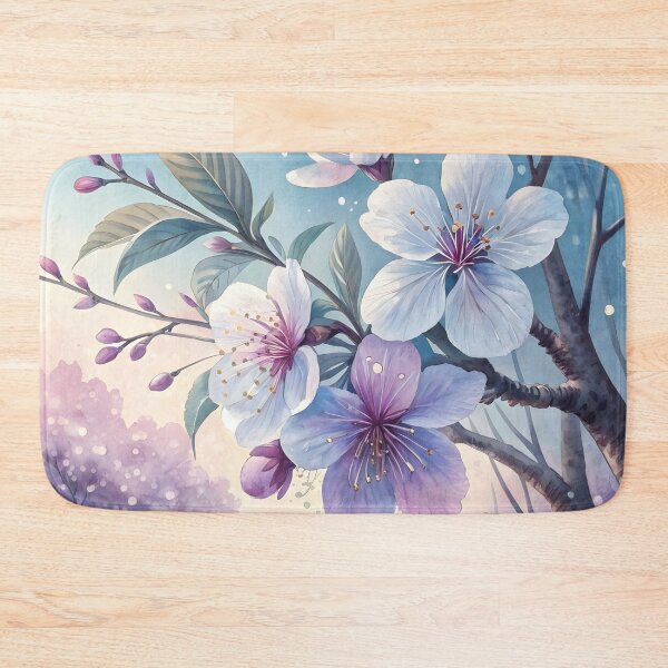 Item preview, Sakura Cherry Blossoms Violet Watercolor designed and sold by AOCollections.