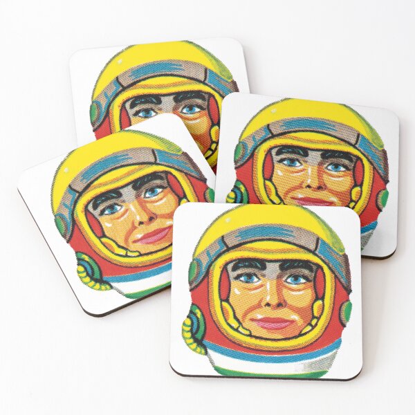 Item preview, Astronaut Head halftone 1950s designed and sold by PIXEL POP DESIGNS - Beyond the Norm!.