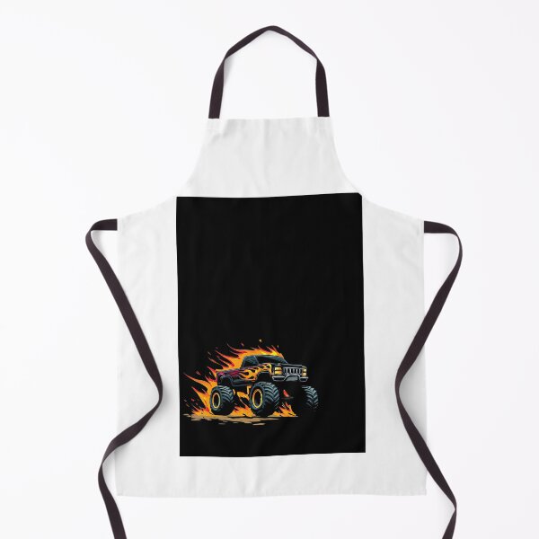 Item preview, Small Monster Truck Driving Through Dark Night Background designed and sold by Piotrek0001.