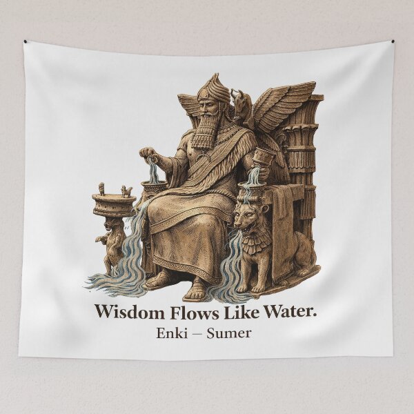 Item preview, Enki Sumerian God of Wisdom Art designed and sold by Retr0Tshirts.